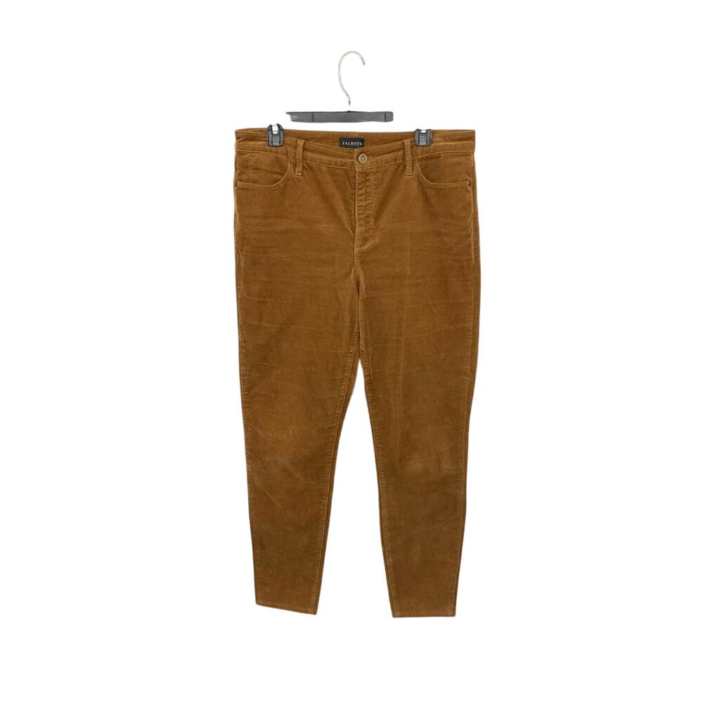 Talbots Brown Corduroy Jeggings Pants Size Womens 10 Medium Stretch